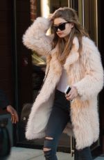 GIGI HADID Leaves Her Hotel in New York 03/18/2016