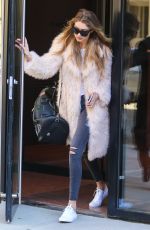 GIGI HADID Leaves Her Hotel in New York 03/18/2016