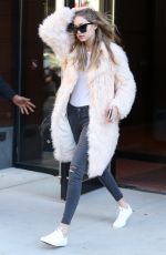 GIGI HADID Leaves Her Hotel in New York 03/18/2016