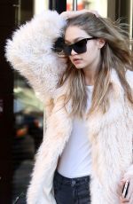 GIGI HADID Leaves Her Hotel in New York 03/18/2016