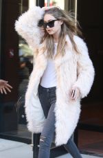 GIGI HADID Leaves Her Hotel in New York 03/18/2016