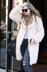 GIGI HADID Leaves Her Hotel in New York 03/18/2016