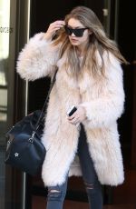 GIGI HADID Leaves Her Hotel in New York 03/18/2016