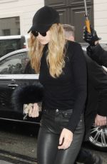 GIGI HADID Leaves Her Hotel in Paris 03/05/2016
