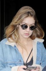 GIGI HADID Leaves Her Hotel in Paris 03/06/2016