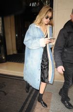 GIGI HADID Leaves Her Hotel in Paris 03/06/2016