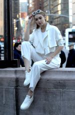 GIGI HADID on the Set of a Maybelline Photoshoot in New York 03/30/2016