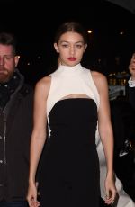 GIGI HADID Out for Dinner in Paris 03/04/2016