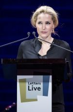 GILLIAN ANDERSON at Letter Live 2016 at Freemasons
