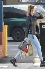 HAILEY BALDWIN at a Starbucks in Beverly Hills 03/01/2016