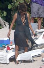 HALLE BERRY in Swimsut at a Beach in Mexico 03/23/2016