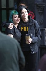 JAIMIE ALEXANDER on the Set of 