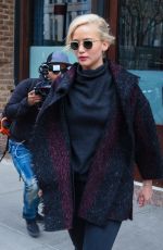 JENNIFER LAWRENCE Leaves and Arrives at Her Hotel in New York 03/23/2016