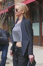 JENNIFER LAWRENCE Leaves Her Hotel in New York 03/26/2016