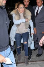 JENNIFER LOPEZ Arrives at Watch What Happens Live in New York 03/01/2016