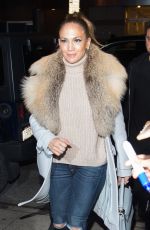 JENNIFER LOPEZ Arrives at Watch What Happens Live in New York 03/01/2016