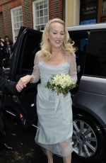JERRY HALL Arrives at St. Brides in London 03/05/2016