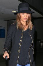 JESSICA ALBA Arrives at LAX Airport in Los Angeles 03/10/2016