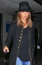 JESSICA ALBA Arrives at LAX Airport in Los Angeles 03/10/2016