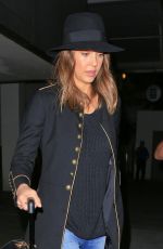 JESSICA ALBA Arrives at LAX Airport in Los Angeles 03/10/2016