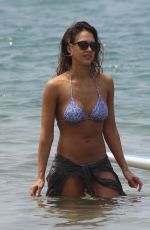 JESSICA ALBA in Bikini on the Beach in Hawaii 03/22/2016