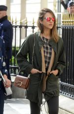 JESSICA ALBA Out and About in Paris 03/03/2016