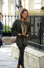 JESSICA ALBA Out and About in Paris 03/03/2016