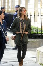JESSICA ALBA Out and About in Paris 03/03/2016