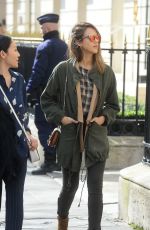 JESSICA ALBA Out and About in Paris 03/03/2016