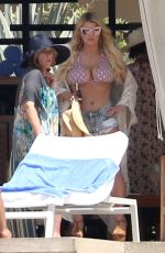 JESSICA SIMPSON in Bikini Top and Daisy Dukes at a Hotel in Cabo San Lucas 03/30/2016