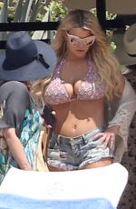 JESSICA SIMPSON in Bikini Top and Daisy Dukes at a Hotel in Cabo San Lucas 03/30/2016