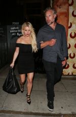 JESSICA SIMPSON Leaves a Restaurant in Los Angeles 03/12/2016