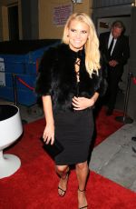JESSICA SIMPSON Leaves Tom Everhart Raw Exhibition at Mouche Gallery 02/27/2016
