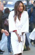 JOURDAN DUNN on the Set of a Maybelline Photoshoot in New York 03/30/2016