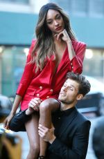 JOURDAN DUNN on the Set of a Maybelline Photoshoot in New York 03/30/2016