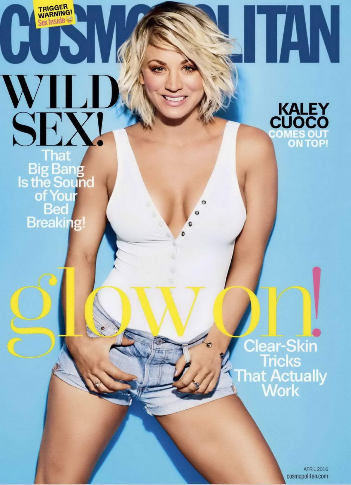 KALEY CUOCO for Cosmopolitan Magazine, April 2016 - HawtCelebs
