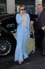 KATE HUDSON Arrives at BBC Radio 2 Studios in London 04/03/2016