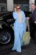 KATE HUDSON Arrives at BBC Radio 2 Studios in London 04/03/2016