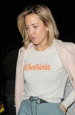 KATE HUDSON Arrives at Connaught Hotel in London 03/04/2016