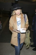 KATE HUDSON Arrives at LAX Airport in Los Angeles 03/06/2016