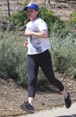 KATE MARA Out Jogging in Los Angeles 03/23/2016