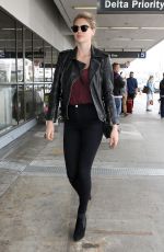 KATE UPTON Arrives at LAX Airport in Los Angeles 02/29/2016