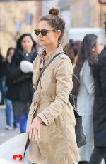 KATIE HOLMES Out and About in New York 02/17/2016