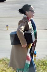 KATY PERRY Arrives at Luton Airport in London 03/05/2016