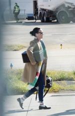 KATY PERRY Arrives at Luton Airport in London 03/05/2016