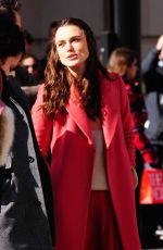 KEIRA KNIGHTLEY on the Set of 