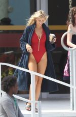 KELLY ROHRBACH in Swimsuit on the Set of 