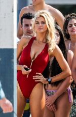 KELLY ROHRBACH in Swimsuit on the Set of 