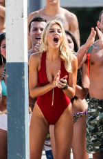 KELLY ROHRBACH in Swimsuit on the Set of 