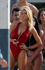 KELLY ROHRBACH in Swimsuit on the Set of 